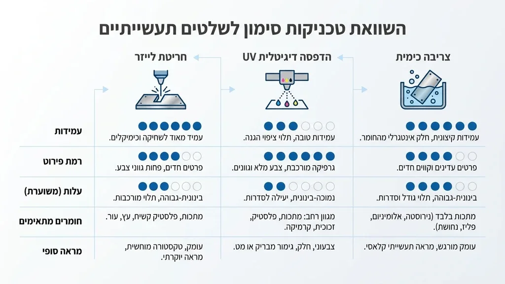 before the comparison table under H2 השוואת טכנולוגיות השוואת פתרונות הדפסה וסימון תעשייתי