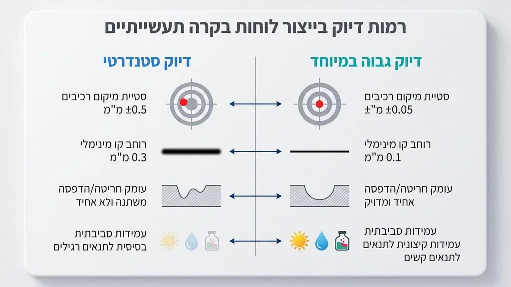 תהליך הדפסת לוחות לתעשייה ברמת דיוק גבוהה